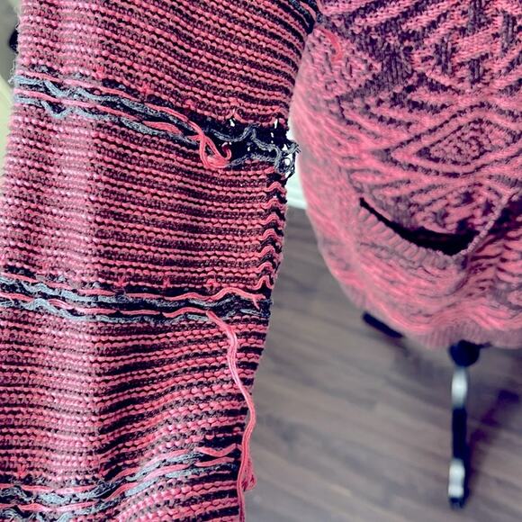 BP Nordstrom Pink & Brown Knit Cardigan Sweater Size Large - Picture 4 of 11